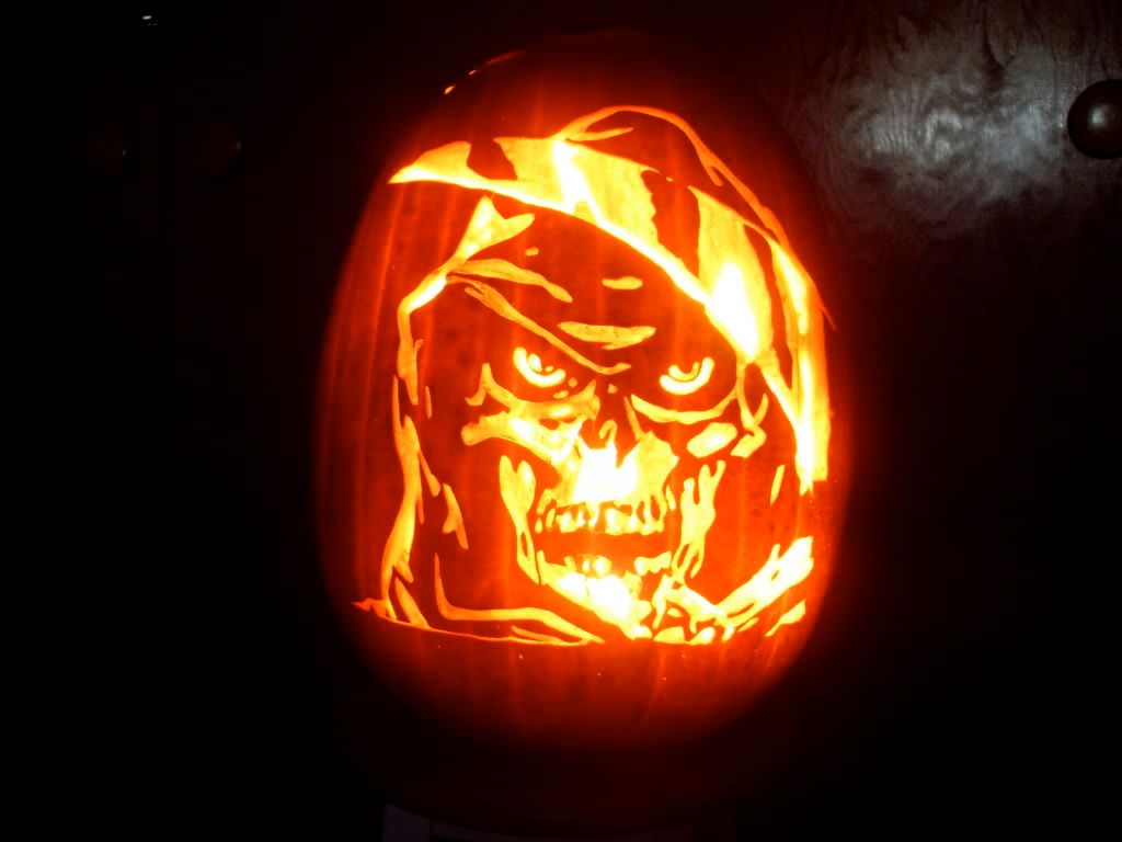 Grim Reaper Pumpkin Carving Stencils